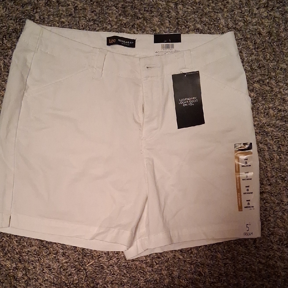 Lees Womens White Shorts